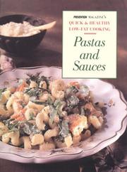 Cover of: Pastas and Sauces Easy Low Fat Dishes (Prevention Magazine's Quick & Healthy Low-Fat Cooking)