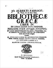 Cover of: Bibliothecae Graecae by Johann Albert Fabricius