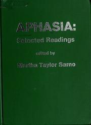 Cover of: Aphasia; selected readings.