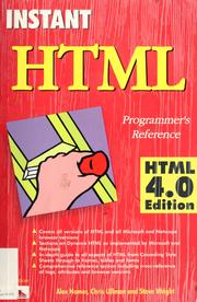 Instant HTML by Alex Homer, Chris Ullman, Steve Wright