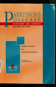 Cover of: Parkinson's disease: questions and answers