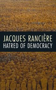 Cover of: Hatred of Democracy by 