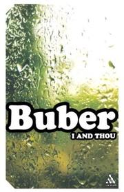 Cover of: I and Thou by Martin Buber