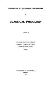 Cover of: University of California Publications in Classical Philology by University of California, Berkeley