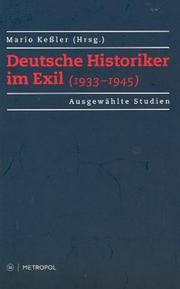 Cover of: Deutsche Historiker im Exil (1933-1945): Ausgewählte Studien