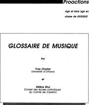 Cover of: Glossaire de Musique