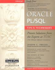 Cover of: Oracle PL/SQL Tips and Techniques by Joseph C. Trezzo, Joseph C. Trezzo