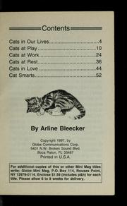 Cover of: The secret life of cats by Arline Bleecker