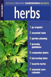 Cover of: Herbs: Organic Gardening Basics Volume 5 (Rodale Organic Gardening Basics, Vol 5)