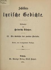 Cover of: Erläuterungen zu Schillers Werken