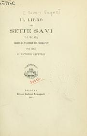 Cover of: Il libro dei Sette Savi di Roma: tratto da un codice del secolo XIV