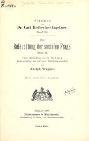 Cover of: Zur Beleuchtung der socialen Frage