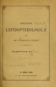 Cover of: Novitates lepidopterologicae