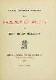 A great historic peerage by John Henry Metcalfe