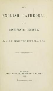 Cover of: The English cathedral of the nineteenth century