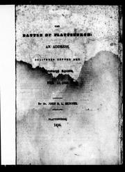 Cover of: The Battle of Plattsburgh: an address, delivered before the Plattsburgh Lyceum, Feb. 18, 1835