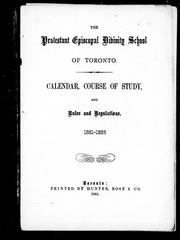 Cover of: Calendar, course of study, and rules and regulations, 1881-1882