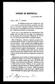 Cover of: [Lettre] by Ignace Bourget, Ignace Bourget