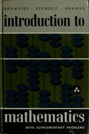 Cover of: Introduction to mathematics by Charles Francis Brumfiel