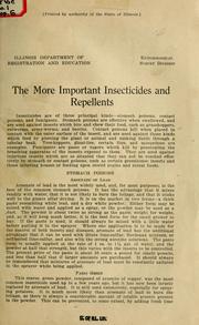 Cover of: The more important insecticides and repellents