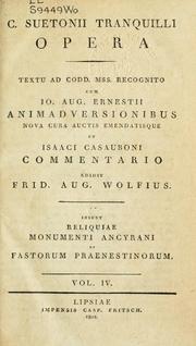 Cover of: Opera by Suetonius