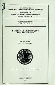 Cover of: Method of destroying grasshoppers by W. P. Flint