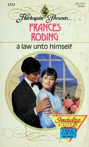 Cover of: A Law Unto Himself by Frances Roding
