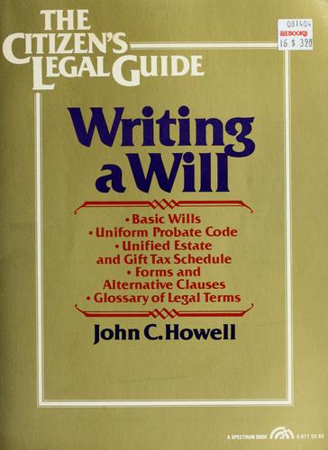 Writing a will by John Cotton Howell