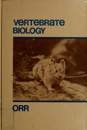 Cover of: Vertebrate biology