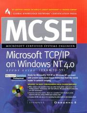 Cover of: MCSE Microsoft TCP/IP on Windows NT 4.0 Study Guide (Exam 70-59) by Syngress Media