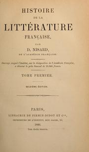 Cover of: Histoire de la littérature française