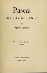 Cover of Pascal, the life of genius
