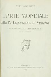 Cover of: L'arte mondiale alla 4 Esposizione di Venezia