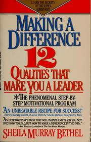 Cover of: Making a difference by Sheila Murray Bethel