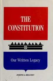 Cover of: The Constitution by Joseph Anthony Melusky
