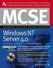 Cover of: MCSE Windows NT Server 4.0 Study Guide (Exam 70-67) by Syngress Media Inc., Global Knowledge Network, Syngress Media, Inc