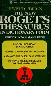 Cover of: The New Roget's thesaurus by Lewis, Norman