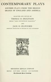 Cover of: Contemporary plays by Dickinson, Thomas Herbert