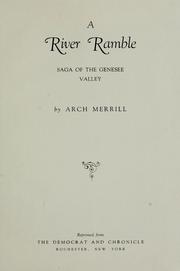 Cover of: A river ramble: saga of the Genesee Valley