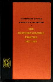 Cover of: The northern colonial frontier, 1607-1763.