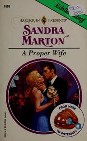 Cover of: A Proper Wife by Sandra Marton