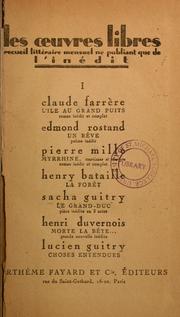 Cover of: Les oeuvres libres by 