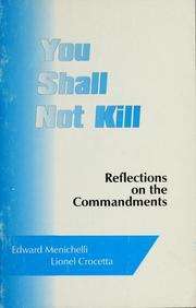 Cover of: You Shall Not Kill by Edward Menichelli