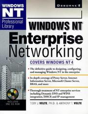 Cover of: Windows NT enterprise networking