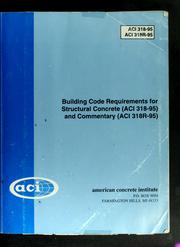 Cover of: Building code requirements for structural concrete: (ACI 318-95) ; and commentary (ACI 318R-95)