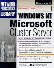 Windows NT Microsoft Cluster Server by Richard R. Lee