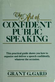 Cover of: The art of confident public speaking