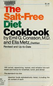 Cover of: The salt-free diet cook book by Emil G. Conason