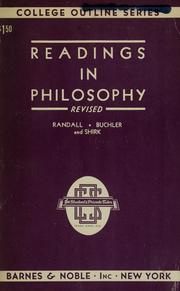 Cover of: Readings in philosophy by John Herman Randall Jr.