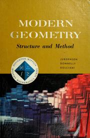Cover of: Modern geometry: structure and method